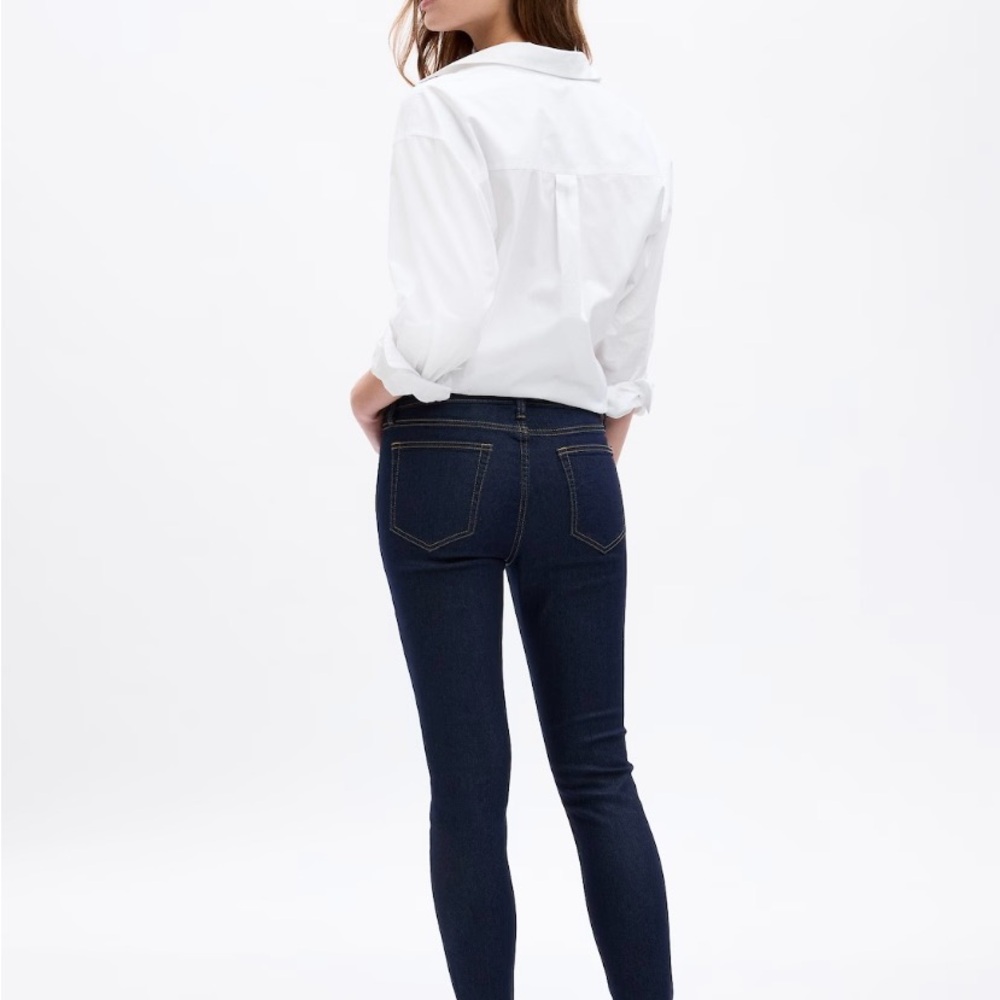 GAP Denim Mid-Rise Favorite Jeggings 6/28 Dark Rinse